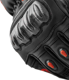 RST S1 Black/Red Leather Motorcycle Gloves, 2XL – Part Number 103650RED-12