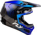 FLY RACING Formula S Carbon Protocol Helmet Black Carbon/Blue XS 73-4466XS
