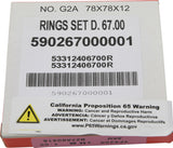 Vertex Pistons 1.00mm 88-06 YFS 200 Blaster Piston Ring 590267000001
