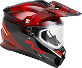 Fly Racing Trekker CW Conceal Helmet with Electric Shield, Red/Black, Small, Part Number 73-31361S