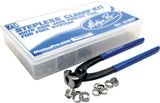 Motion Pro 80-Piece Stepless Fuel Line Clamp Fittings Kit with Side Jaw Pincer Tool, Part 12-0083