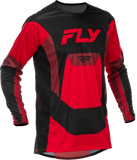 Fly Racing Youth Lite Jersey Black/Red YXL - Lightweight Performance Motocross Jersey