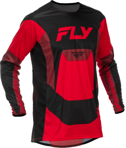 Fly Racing Lite Jersey Black/Red 2X - Lightweight Performance Motorcycle Jersey