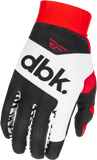 Fly Racing Pro Lite DBK Gloves Black/White/Red Medium