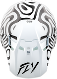 Fly Racing Formula S Carbon Abyss Helmet White/Black, Small, Part Number 73-4469S