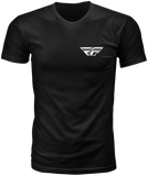 Fly Racing 354-0404M Fly Staple Tee Black Medium - Premium Cotton Crew Neck T-Shirt