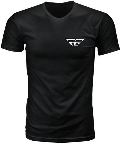 Fly Racing 354-0404M Fly Staple Tee Black Medium - Premium Cotton Crew Neck T-Shirt