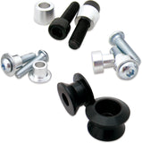 BOLT 2009-SSS.BK Black Billet Aluminum Motorcycle Swingarm Spools