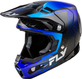 FLY RACING Formula S Carbon Protocol Helmet Black Carbon/Blue Small 73-4466S