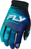 Fly Racing Women's Lite Gloves Aqua/Navy/White 2X – Lightweight Touch Screen Race Gloves