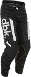 Fly Racing Kinetic Mesh DBK Pants Black/White Size 28 with BOA Fit System