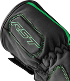 RST S1 Leather Motorcycle Gloves, Black and Fluorescent Green, Large – Part Number 103650F.GRN-10