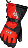 Fly Racing Cascade Gloves Black/Red Small – Weatherproof Insulated Riding Gloves with Touch Screen Compatibility