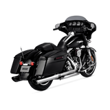 Vance and Hines 4-Inch Twin Slash Rounds Chrome Slip-On Exhaust, Model 16672