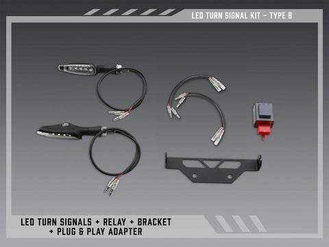 Yoshimura V2 Fender Eliminator Kit with LED Turn Signals for Yamaha Motorcycles (Part #075BG-STD-B-K)