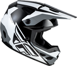 FLY Racing Kinetic Crest Helmet Black/White/Grey 2X, Part Number 73-86742X