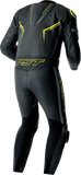S1 D3o Suit Blk/Gry/Flo Yel Leather Lg