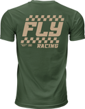 Fly Racing Fly Staple Tee Green 2X - Comfortable 100% Cotton Crew Neck T-Shirt