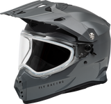 FLY Racing Trekker CW Solid Dual-Shield Helmet, Gray, Small – Part Number 73-31363S