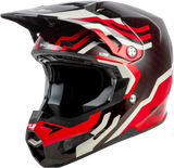 Fly Racing Formula S Carbon Byte Helmet Red Carbon/Red/Grey Small 73-4451S