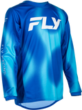 FLY RACING Youth Kinetic Torch Jersey Light Blue/Blue YS 380-527YS