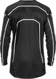Fly Racing Youth Rayce Bicycle Jersey Black/White Ys - Long Sleeve Performance Jersey with Mesh Ventilation