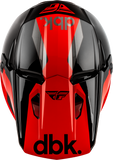 Fly Racing Kinetic DBK Helmet Black/Red/Grey, Medium, Part Number 73-2005M