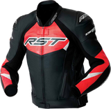 Tractech Evo D3o Jacket Blk/Flo Red Leather Md