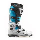 Gaerne SG-22 LE White/Black/Light Blue Motorcycle Boots, Size 12