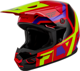 Fly Racing Youth Kinetic Scrap Motorcycle Helmet Red, Hi-Vis, Purple and Black Size Youth Small (YS) – Part 73-2008YS