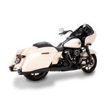 Vance & Hines 450 Razorback Slip-On Exhaust, Wrinkle Black, Model HD M8 Touring, Part Number 47961