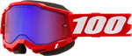 Accuri 2 Snowmobile Goggle Neon Red Mirror Red/Blue Lens