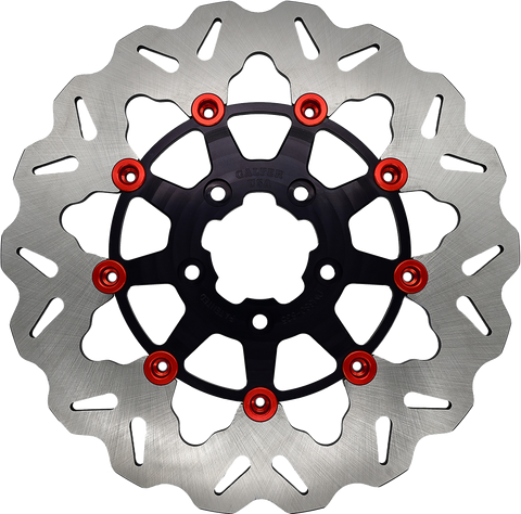 Rotor 11.5" Floating Wave Fr Black/Red Buttons