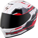 Exo R420 Full Face Helmet Techno White/Red 3x