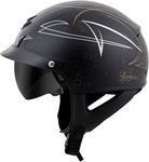 Exo C110 Open Face Helmet Pinstripe Black/Gold Xl