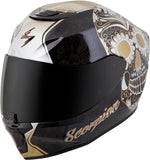 Exo R420 Full Face Helmet Sugarskull Black/Gold Md