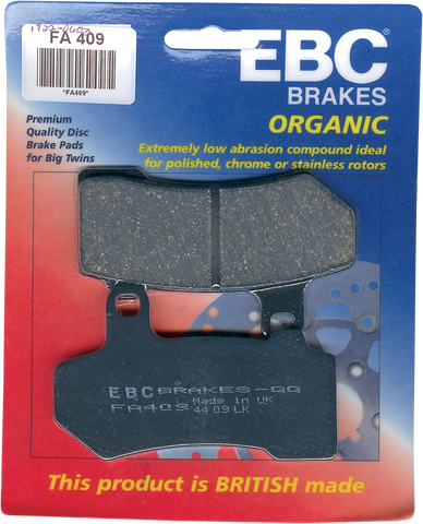 EBC Organic Brake Pads - FA409 FA409