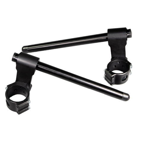 BMW R Nine T Pure-Scrambler 43mm Adjustable Angle 75mm Rise Clip-on Riser Assembly with Standard Black Bars - Woodcraft Technologies