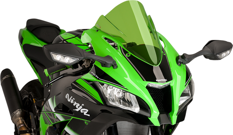 PUIG HI-TECH PARTS Race Windscreen - Green - Kawasaki 8912V