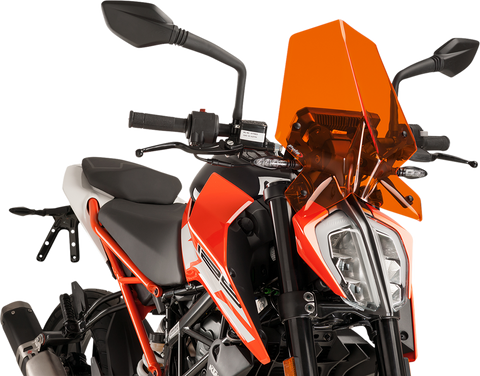 PUIG HI-TECH PARTS New Generation Windscreen - Orange - KTM 9514T