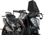 PUIG HI-TECH PARTS New Generation Windscreen - Black - KTM 9668N