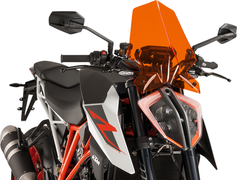 PUIG HI-TECH PARTS New Generation Windscreen - Orange - KTM 9692T