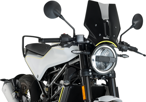 PUIG HI-TECH PARTS New Generation Windscreen - Black - Husqvarna 9702N