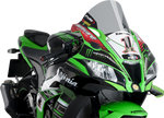 PUIG HI-TECH PARTS Race Windscreen - Smoke - Kawasaki 9849H