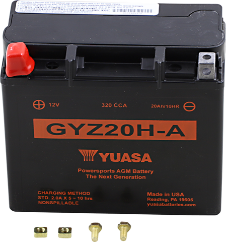 YUASA AGM Battery - GYZ20H-A YUAM720GHA