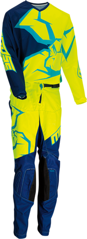 MOOSE RACING Youth Qualifier Pants - Navy/Yellow/Teal - 22 2903-1973
