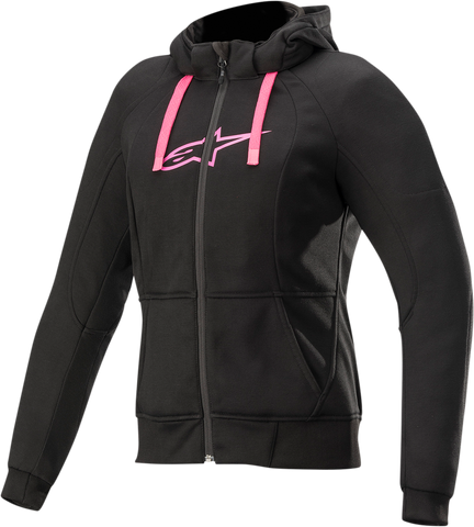 ALPINESTARS Women's Sport Jacket/Hoodie - Black/Pink- Large 4210920-1039-L