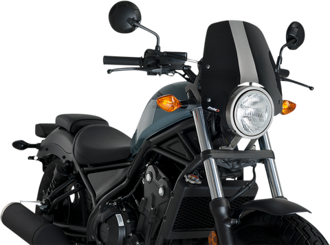 PUIG HI-TECH PARTS New Generation Windscreen - Black - Rebel 3829N