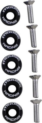 MOOSE RACING Fender Washer Kit - Black 100-1015-PU