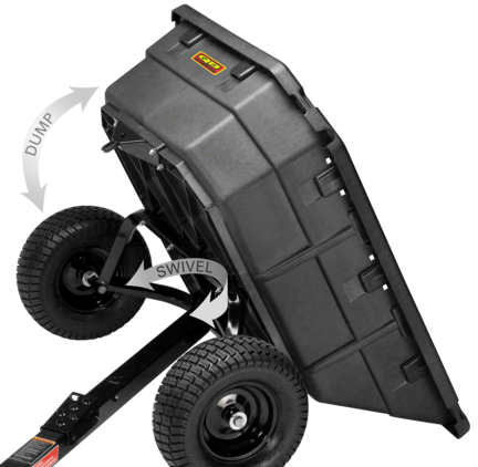 QB SWIVEL POLY CART-SINGLE